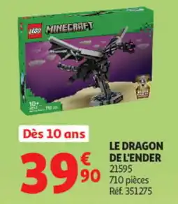 Auchan LEGO MINECRAFT LE DRAGON DE L'ENDER offre