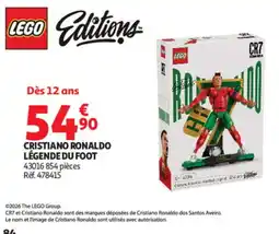 Auchan LEGO Editions CR7 Cristiano Ronaldo Légende du Foot offre