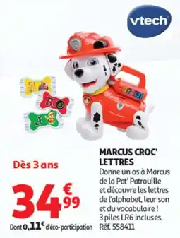 Auchan vtech MARCUS CROC' LETTRES offre