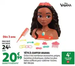 Auchan Disney Vaiana Tête à coiffer Vaiana offre