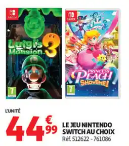 Auchan Nintendo Switch Luigi's Mansion 3 + Princess Peach Showtime! offre