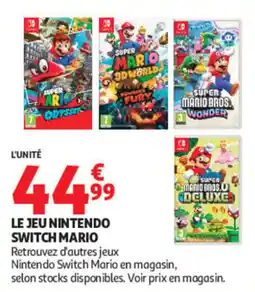 Auchan Nintendo Switch Mario offre