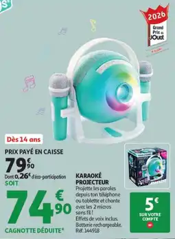 Auchan Musicresbor Karaoké Projecteur offre