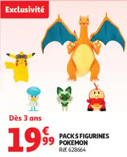 Auchan POKEMON PACK 5 FIGURINES offre
