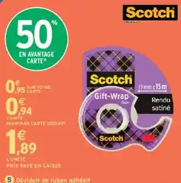 Intermarché Scotch Dévidoir de ruban adhésif offre