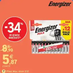 Intermarché Energizer Piles Max AAA offre