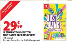 Auchan Just Dance Decades of Hits offre