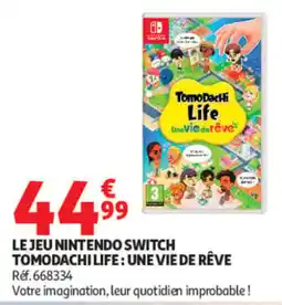 Auchan Nintendo Switch Tomodachi Life : Une Vie de Rêve offre