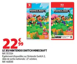 Auchan Minecraft Nintendo Switch offre