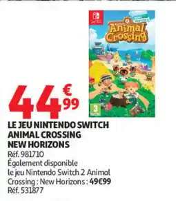 Auchan Nintendo Switch Animal Crossing New Horizons offre