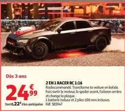 Auchan 2 EN 1 RACER RC 1:16 offre