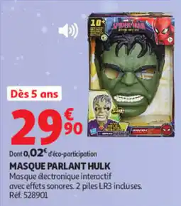 Auchan HASBRO MASQUE PARLANT HULK offre