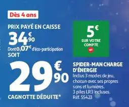Auchan SPIDER-MAN CHARGE D'ÉNERGIE offre