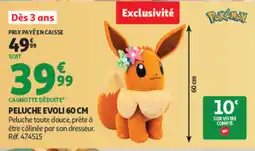Auchan Pokémon Peluche Evoli 60 CM offre