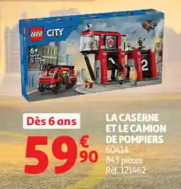 Auchan LEGO CITY LA CASERNE ET LE CAMION DE POMPIERS offre