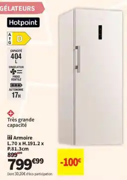 Conforama Hotpoint Armoire offre