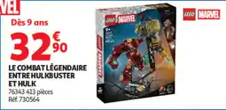 Auchan LEGO MARVEL LE COMBAT LÉGENDAIRE ENTRE HULKBUSTER ET HULK offre