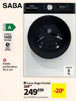 Conforama SABA Lave-linge frontal offre