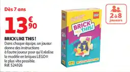 Auchan LEGO BRICK LIKE THIS! offre