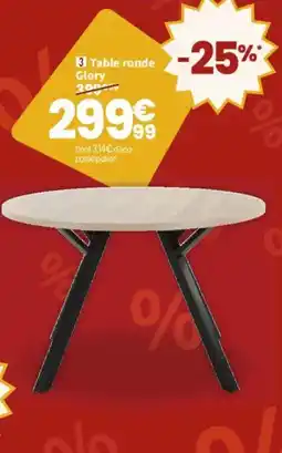 Conforama Glory Table ronde offre