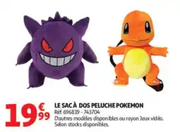 Auchan LE SAC À DOS PELUCHE POKEMON offre