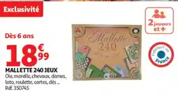Auchan Mallette 240 Jeux offre