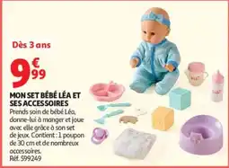 Auchan MON SET BÉBÉ LÉA ET SES ACCESSOIRES offre