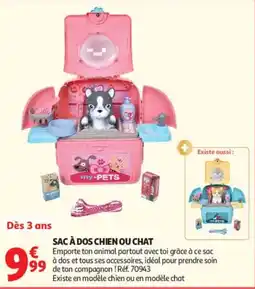 Auchan my-PETS SAC À DOS CHIEN OU CHAT offre
