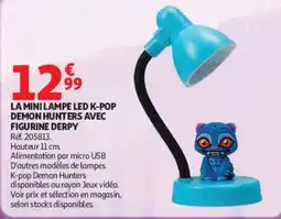 Auchan Demon Hunters Mini Lampe LED K-POP avec Figurine Derpy offre