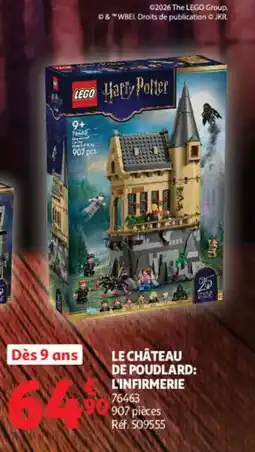 Auchan LEGO Harry Potter LE CHÂTEAU DE POUDLARD: L'INFIRMERIE offre