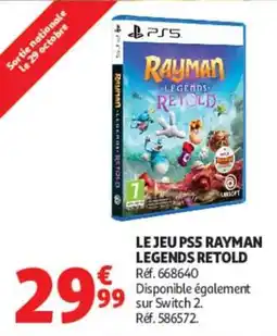 Auchan Rayman Legends Retold offre