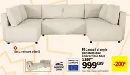 Conforama Abel Canapé d'angle panoramique convertible offre