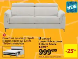Conforama Ariane Canapé convertible express offre