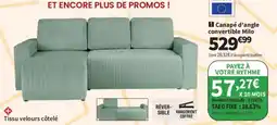 Conforama Canapé d'angle convertible Milo offre