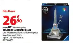 Auchan Ravensburger TOUR EIFFEL ILLUMINÉE 3D offre