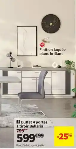 Conforama Bellaria Buffet 4 portes 1 tiroir offre