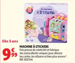Auchan ONE TWO FUN MACHINE À STICKERS offre