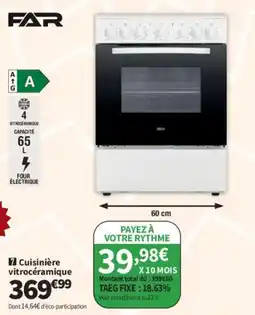 Conforama Far cuisinière vitrocéramique offre