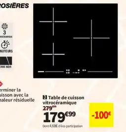 Conforama ROSIÈRES Table de cuisson vitrocéramique offre