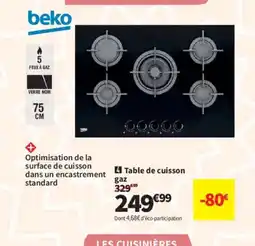 Conforama Beko Table de cuisson gaz offre