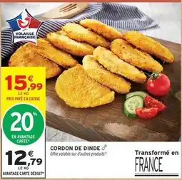 Intermarché Cordon de dinde offre