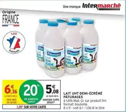 Intermarché Paturages - lait uht demi-écrémé offre