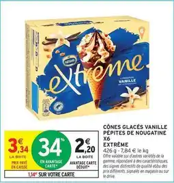 Intermarché Nestlé - cônes glacés vanille pépites de nougatine offre