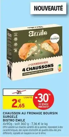 Intermarché Boursin - chausson au fromage surgelé offre