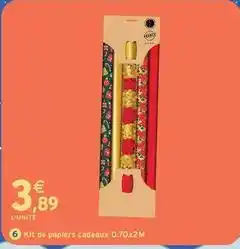 Intermarché Kit de papiers cadeaux offre