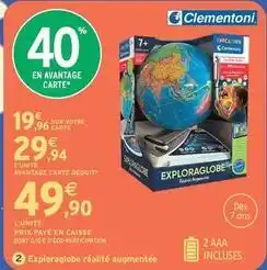 Intermarché Clementoni - exploraglobe réalité offre