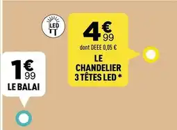 Zoé Confetti Le chandelier 3 têtes led offre