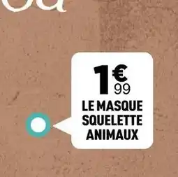 Zoé Confetti Le masque squelette animaux offre