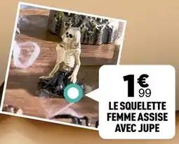 Zoé Confetti Le squelette femme assise avec jupe offre
