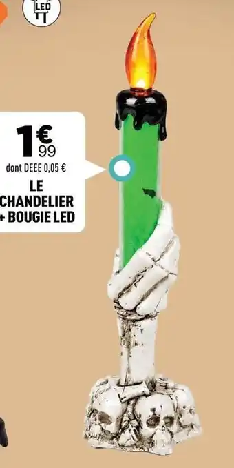 Le chandelier + bougie led